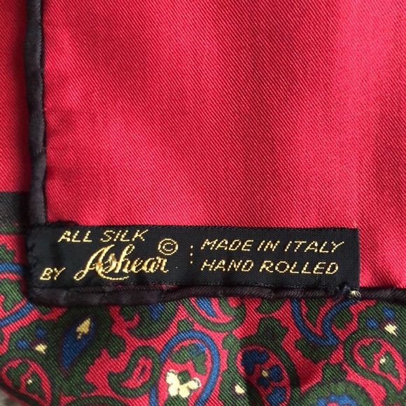 ASHEAR Silk Pocket Square  All Silk, Hand Rolled. Made in Italy, - Picture 4 of 8